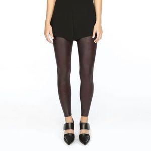 Spanx faux leather leggings drk brown large